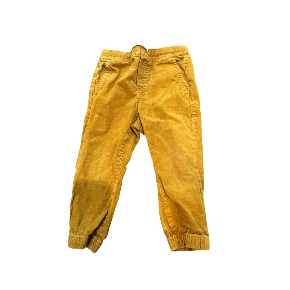 Janie And Jack Pants Toddler Boys 18-24 Months Yellow Corduroy Joggers Casual